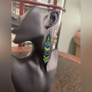 Handmade seed bead earrings